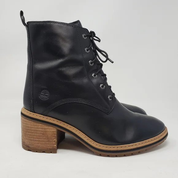 Timberland Women’s Sienna Black Lace-up Boots size 10 - Picture 5 of 8